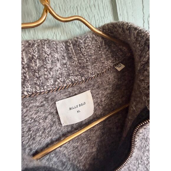 Billy Reid 100% Cashmere Quarter Zip Sweater XL Made in Italy Luxury Pullover - Picture 2 of 7